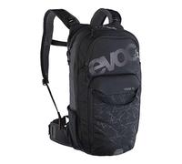 EVOC STAGE 12, Backpack (adjustable shoulder straps with BRACE LINK, AIR FLOW CONTACT SYSTEM, incl. hydration bladder compartment, tool compartment and compression straps, One Size), Black