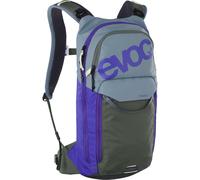 EVOC STAGE 6 + HYDRATION BLADDER 2, Backpack (adjustable shoulder straps, AIR FLOW CONTACT SYSTEM, backpack with 2-litre hydration bladder and tool compartment), Steel - Violet - Dark Olive