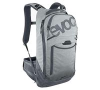 EVOC TRAIL PRO 10 backpack, stone - carbon grey, S/M | Backpack for trail riding & racing, lightweight cycling backpack, LITESHIELD PLUS back protector