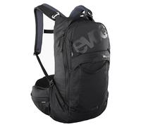 EVOC TRAIL PRO BLACKLINE 16 protector backpack (lightweight backpack with back protector, incl. hydration bladder compartment, optimum fit, L/XL), black