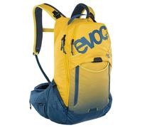 EVOC Trail Pro Protector Backpack 16L 2022: CURRY/DENIM 16L L/XL