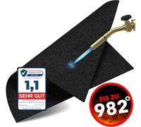 EVOCAMP Fireproof Mat 60 x 60 cm - Heat Protection Mat Heat Resistant up to 982 °C - Soldering Mat as Fireproof Mat for Safe Fire Protection - Fire Protection Mat as Ideal Fire Protection Mat - Black