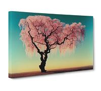 Evocative Weeping Willow Tree Canvas Wall Art Print Ready to Hang, Framed Picture for Living Room Bedroom Home Office Décor, 30x20 Inch (76x50 cm)