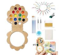 EVOCKAY Mini Watercolor Paint Set Portable Watercolor Kit for Adults Travel Shell-Inspired Watercolors Paint Set with Sketchbook Mixing Palette and Drawing Pad Perfect for On The Go Creativity and Art
