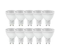 EVOGES 5.7W GU10 LED Spotlight Bulbs - Pack of 10 | Non-Dimmable | 470 Lumens | 25,000 Hours | Ra93 High CRI | 60° Beam | Energy Class F (Warm White - 3000K)