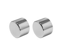 EVOGES Bright Polished Chrome Dimmer Knobs - Pack of 2, Ø21.7mm x 15.8mm, Universal Replacement, 6mm D-Spindle