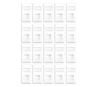 Evoges CAT6A UTP RJ45 Ethernet Module, Pack Of 20 - White 25x50mm Data Outlet, Unshielded, Toolless IDC Punch Down - Ideal for Structured Cabling, Wall Plates & Faceplates