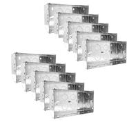 Evoges Double Metal Back Box, 47mm, 2 Gang, 1.0mm Thickness for Electrical Sockets Switches, BS4662 Standard (10)