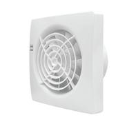 EVOGES EvoFlow 100mm/4 Bathroom Extractor Fan with Timer, Quiet, IP44 | Quiet 33dB(A) bathroom extractor fan, 2-30 min timer, IP44 Zone 2 rated, 2 year warranty, Part F&L compliant