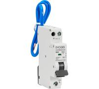 Evoges Guardian 40A B40 Type A RCBO - 1P+N Switched Neutral Bi-Directional Mini Circuit Breaker | 6kA 30mA 230V | Single Module Fuseboard Protection, IEC 61009 Compliant