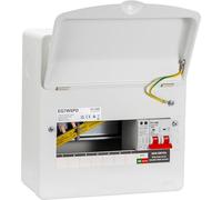 Evoges Guardian EG7WSPD 7-Way Metal Consumer Unit | Integrated Type 2 40kA Surge Protection Device (SPD) & 100A DP Main Switch | 10-Way Enclosure with 9-Pin Busbar | 18th Edition Amendment 2 Compliant