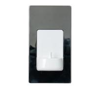 Evoges In-Wall Electric Toothbrush Charger, Compatible with Oral-B & Braun, supplied with additional M3.5 75mm Length Flat Head Screws, by Proofvision (Polished Steel, Single)