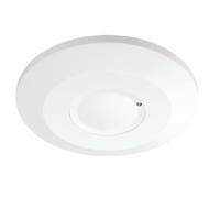 Evoges IP20 Indoor Microwave Motion Sensor IP20 Surface Mount - 360° Adjustable Detection 1-8m, Day/Night Sensor, Time Delay 10s-12min, Energy Saving Ceiling Sensor for LED & Incandescent Lights White