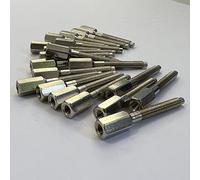 Evoges M3.5 x 35mm Brass Extension Studs Ideal for Extending Sockets and Switch Screws, Pack of 20