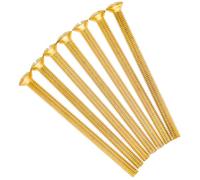 Evoges M3.5 x 50mm Long Raised Countersunk Slotted Head Electrical Screws for Plugs Socket Switches, Pack of 20 (Brass)