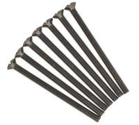 Evoges M3.5 x 50mm Long Raised Countersunk Slotted Head Electrical Screws for Plugs Socket Switches, Pack of 20 (Black Nickel)