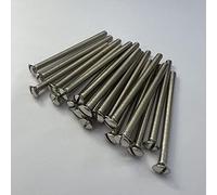 Evoges M3.5 x 50mm Long Raised Countersunk Slotted Head Socket Switch Plug Electrical Machine Screws, Nickel Plated, Pack of 20