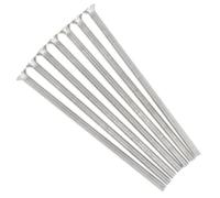 Evoges M3.5 x 75mm Long Flat Countersunk Slotted Head Electrical Machine Screws, Nickel Plated Steel, Pack of 10