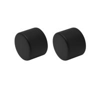 EVOGES Matt Black Dimmer Knobs - Pack of 2, Ø21.7mm x 15.8mm, Universal Replacement, 6mm D-Spindle