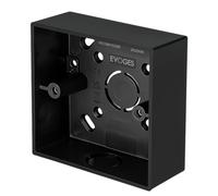 Evoges Pattress Box Black 32mm Deep - PVC Surface Back Box with Knockouts, Rounded Corners - Electrical Mounting Box for Light Switches & Plug Sockets (1 Gang) (2)
