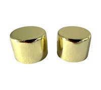 EVOGES Polished Brass Dimmer Knobs - Pack of 2, Ø21.7mm x 15.8mm, Universal Replacement, 6mm D-Spindle