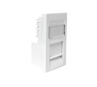 Evoges RJ45 Cat6 Outlet Module UTP 25mm x 50mm 1Gbps High Speed Ethernet Networking for Office, Data Centers, and Homes (Pack of 20, White)