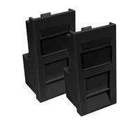 Evoges RJ45 Cat6 Outlet Module UTP 25mm x 50mm 1Gbps High Speed Ethernet Networking for Office, Data Centers, and Homes (Pack of 2, Black)