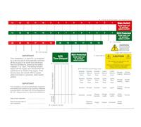 Evoges UK Consumer Unit Labels A4 Sheet