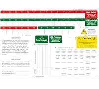 Evoges UK Consumer Unit Labels A4 Sheet (Pack of 5)