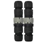 Evoges Waterproof IP68 Fast Connector with Screwless Terminal Connections M20 for Cable Diameter Ø5-12mm, 400V 24A Outdoor Electrical Cable Gland for LED Lighting, Garden, CCTV (Pack of 2)
