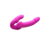 Evoke Rechargeable Vibrating Silicone Strapless Strap-On - Pink