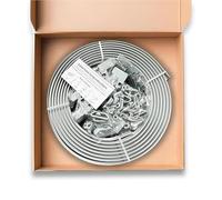 Evokk 5m Flexible Bendable Curtain Track Rail Kit - Ceiling or Wall Mounted Heavy Duty Plastic Bay Window Curtain Rail, 18 Mounts, 48 Sliding Hooks, 6 Stoppers, Double or Single Curtain Use