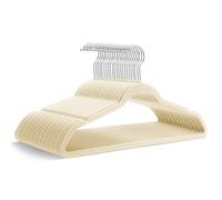 Evokk Baby Clothes Hangers 30 Pack, Non-Slip Velvet Baby Hangers for Clothes, Space-Saving Kids Velvet Hanger with Swivel Hook, Strong and Durable Design for Organized Wardrobes, Half white