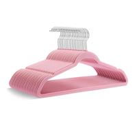 Evokk Baby Clothes Hangers 30 Pack, Non-Slip Velvet Baby Hangers for Clothes, Space-Saving Kids Velvet Hangers with Swivel Hook, Strong and Durable Design for Organized Wardrobes, Pink
