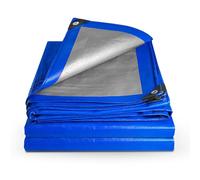 EVOKK Blue Waterproof Tarpaulin Cover 3.3M x 2.5M - Heavy-Duty 70gsm PE Sheet with Reinforced Edges & Metal Eyelets - Mould-Resistant, Easy to Clean - Outdoor & Indoor Weather Protection