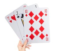 EVOKK Giant Waterproof Playing Cards - Extra Large A4 Size 52 Card Deck for Outdoor Games, Parties & Garden Fun - Durable Playing Cards for Friends, Family & BBQs