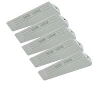 EVOKK Pack of 5 Door Stops, Heavy Duty Floor Rubber Stoppers, Anti-Skid Rubber Wedges, Durable Non-Slip Design, Works on Wooden Carpet Tile, Indoor Door Stopper Set, Grey