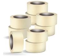 EVOKK Pack of 9 Masking Tape Rolls (24mm x 35m) - Premium Quality Masking Tape for Painting, Decorating & Crafts, Low Tack, Residue-Free, Strong Adhesion, Ideal Paper Tape, Artist & Paint Use