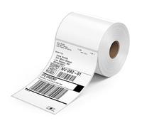 EVOKK Self-Adhesive Thermal Shipping Labels 1Roll, Premium Coated 500 Labels/Roll, Shipping Label Printer Bluetooth, Thermal Label Printer, Wide Compatibility, Amazon, Royal Mail & FedEx (6x4 Inch)