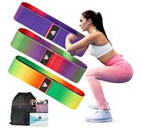 EVOLAND Fitness Bands Set of 3, Elastic Resistance Bands Set of 3 Fabric with 3 Resistance Levels, Non-Slip Exercise Bands for Glute Training, Yoga, Pilates, Gym