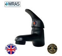 Evole Contract Black Basin Monobloc Mixer Tap With Click Clack Waste