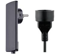 EVOline 151000155100 Cable Extension 16A Black 1.50m Flat Angled Plug