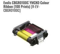 EVOLIS BADGY CBGR0100C YMCKO COLOUR RIBBON (100 PRINTS) CBGR0100C