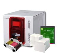Evolis Zenius Classic Single Side Fire Red Photo ID Card Printer Bundle With PVP