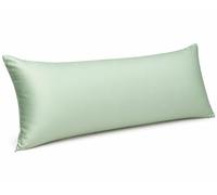 evoLive 100% Rayon Derived from Bamboo Cooling Breathable Body Pillow Cover/Pillowcases 21x54 inches with Hidden Zipper Closure (Milky Green, 21“X54“ Body Pillow Cover)