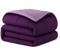 EVOLIVE Fashion Bedding Reversible Comforter (Purple/Dusty Lavender, Queen)