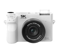 Evoluir Digital Camera - Suitable for family photography, content creation, and travel photography. (White 5K+64G card)
