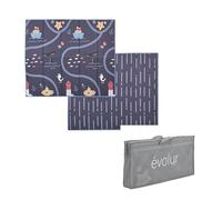 Evolur CozyCush Reversible Non-Toxic Baby Kids Playmat || Foldable Large Thick Foam Crawling Playmats for Toddlers|Waterproof Portable Playmat for Babies | Yoga/Picnic/Game Mat|Indoor/Outdoor
