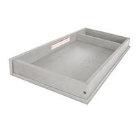 Evolur Modern Changing Tray in Porcini, Lasting Sturdy Quality, Converts Double Dresser to Changing Station, Made of Hardwood, Has Divided Compartments