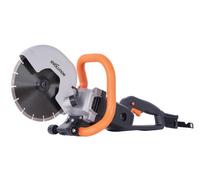 Evolution Power Tools R230DCT Disc Cutter, Concrete Saw, Cut Off Saw, For Cutting Concrete, Stone, Brick, Roof Tile & More - 2000W Motor, No Gas, 90 mm Cut, Incl Diamond Masonry Blade, 110V, 230mm